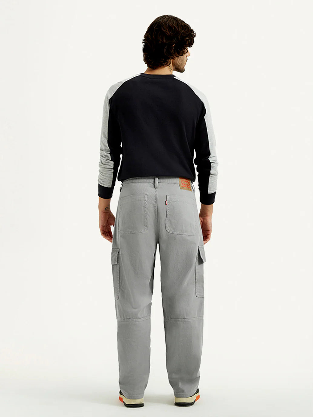 Statement Grey Loose Fit Mid Rise Jeans for Men with Contemporary Streetwear Look