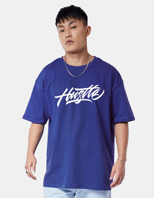 Blue Oversized Graphic Back Printed T-Shirt Men’s Everyday, Streetwear, and Travel Outfit