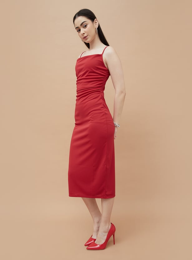 Elegant Solid Bodycon Dress Comfortable Party and Casual Outfit for Women