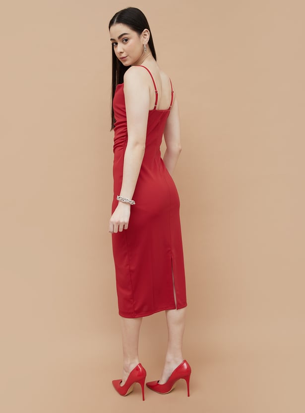 Elegant Solid Bodycon Dress Comfortable Party and Casual Outfit for Women