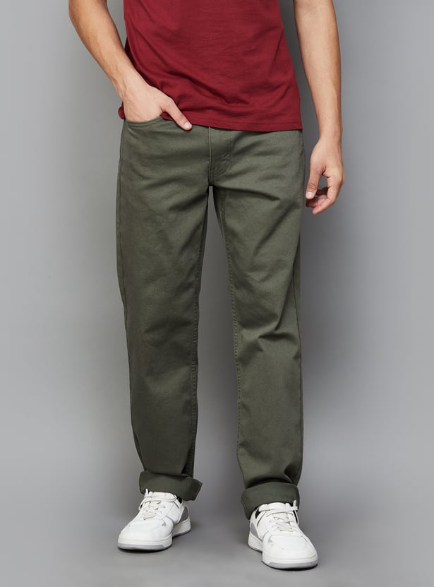 Men’s Solid Comfort Fit Denim Jeans with Classic Style and Versatile Wear