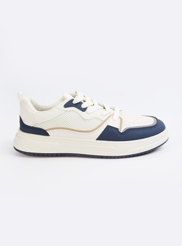 Stylish Men’s Colourblock Sneakers with Comfortable Cushioned Sole and Modern Design