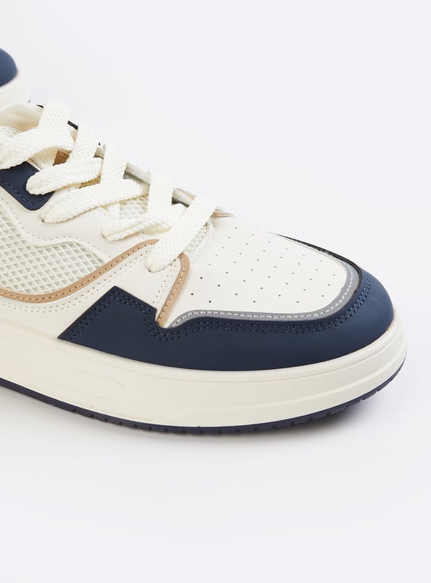 Stylish Men’s Colourblock Sneakers with Comfortable Cushioned Sole and Modern Design