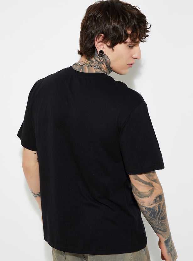 Men Printed T Shirt Made from Soft Cotton Blend for Maximum Comfort and Trendy Look
