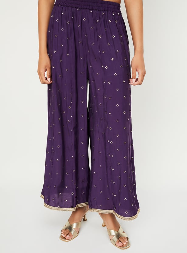 Modern Ethnic Women’s Embroidered Kurta with Flared A-Line Design and Matching Trousers Set