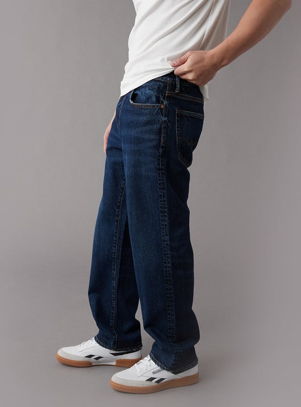 Elegant Solid Comfort Fit Jeans for Men with Relaxed Tailored Finish and Modern Silhouette