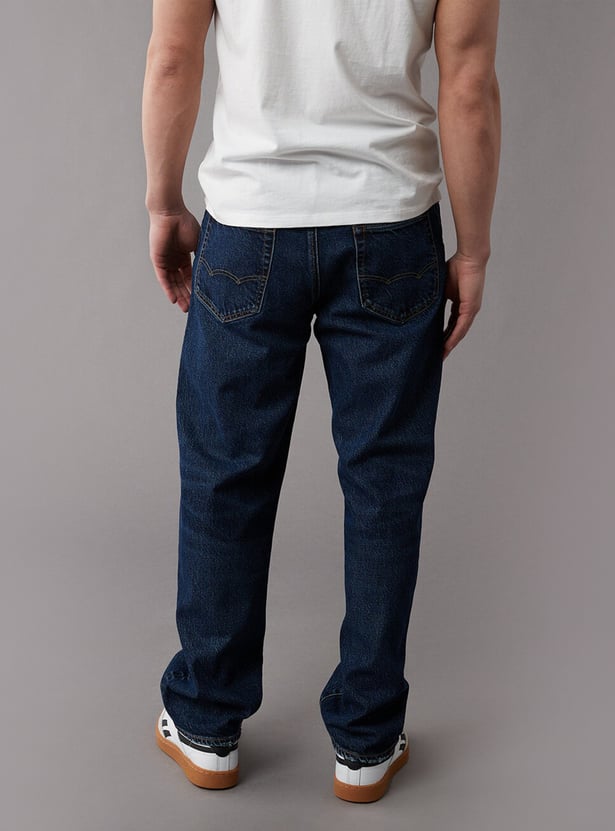 Elegant Solid Comfort Fit Jeans for Men with Relaxed Tailored Finish and Modern Silhouette