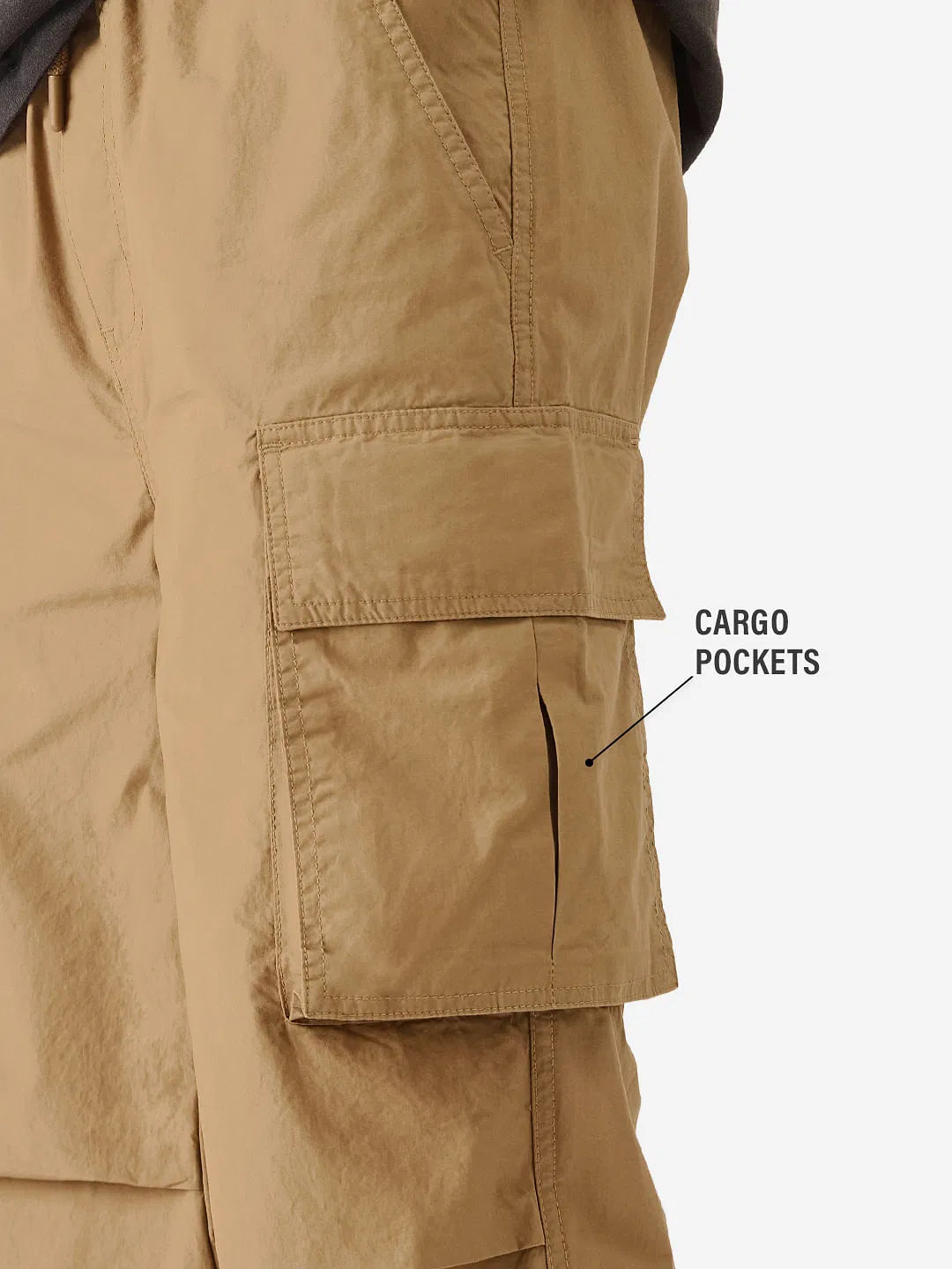 Durable Tan Brown Men’s Parachute Pants with Comfortable Silhouette and Premium Quality