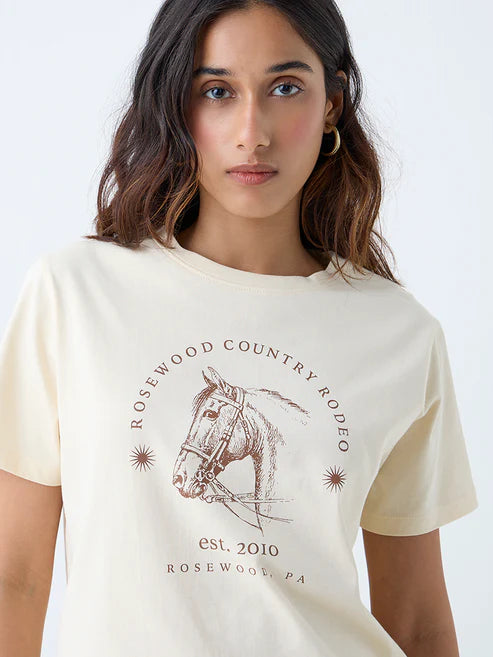 Relaxed Fit Light Yellow Printed Cotton T Shirt Ideal for Daily Wear and Street Style