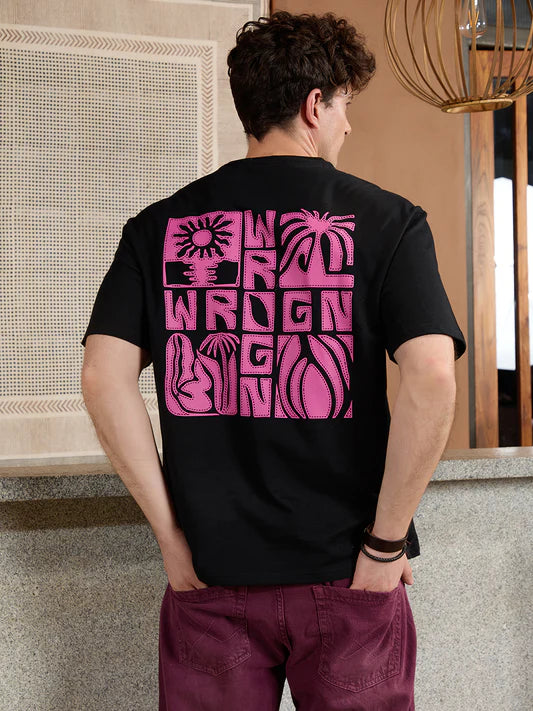 Men Loose Fit Black Oversized Fit T Shirt Designed for Style, Versatility, and Relaxed Daily Comfort