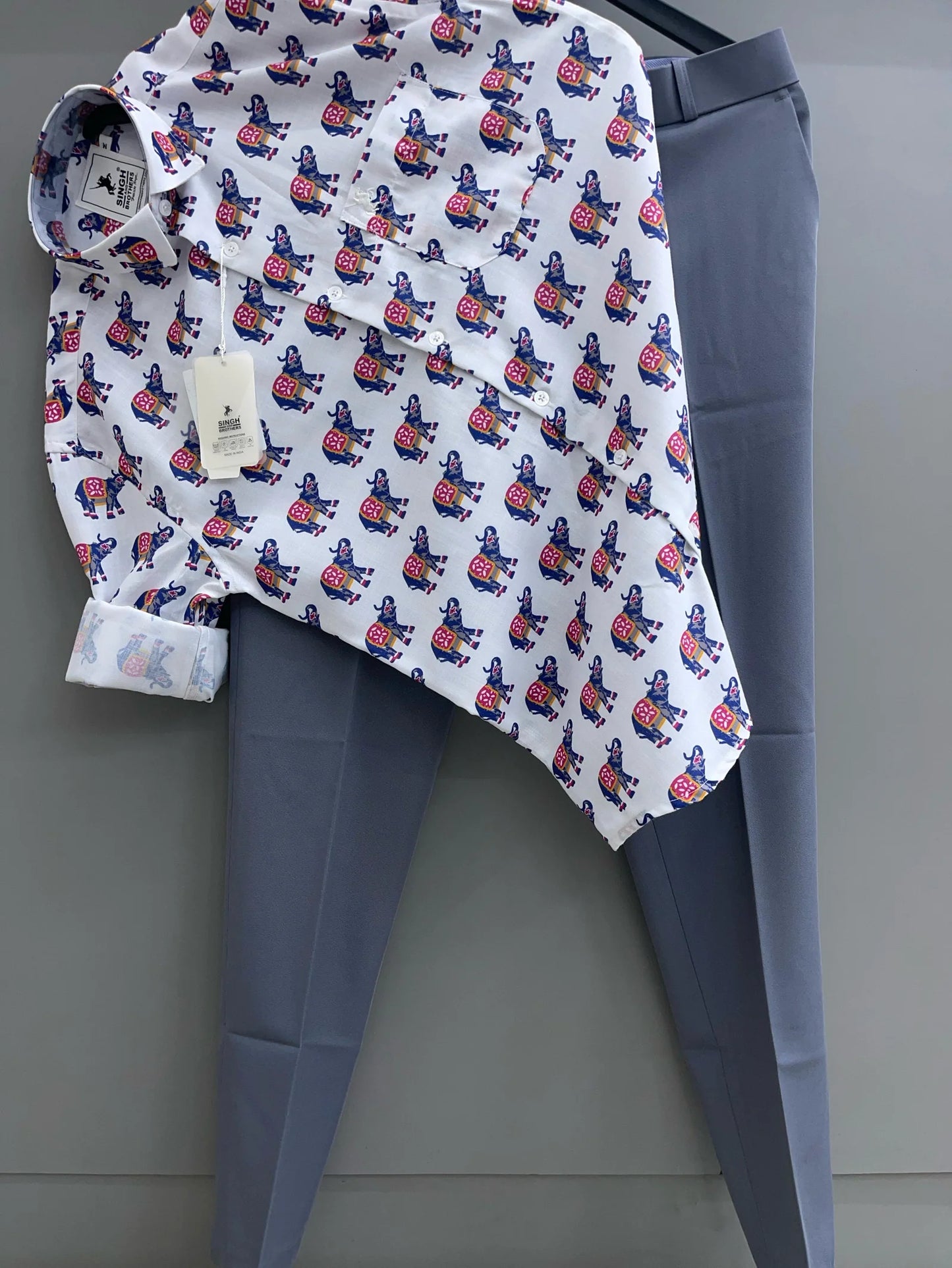 Premium Quality Printed Shirt with Tailored Pant for Men Ideal for Semi Formal and Casual Occasions