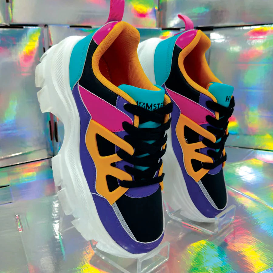 Comfortable Marcella Purple Sneakers with Retro Design for All Day Wear