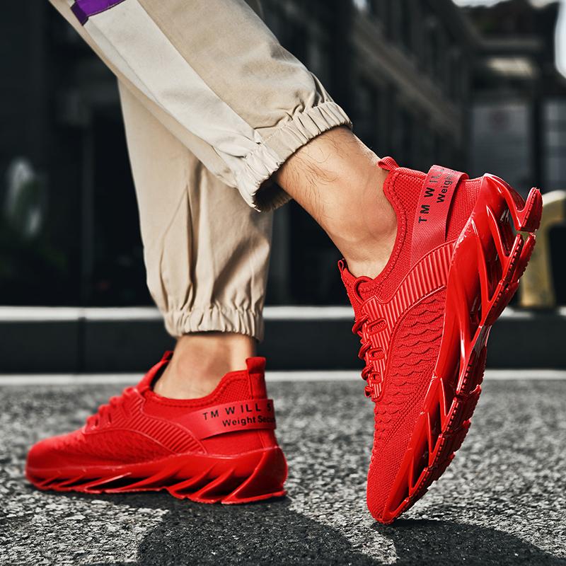Everyday Wear Men’s Plus Size Lightweight Fly Woven Casual Sports Shoes with Modern Urban Styling