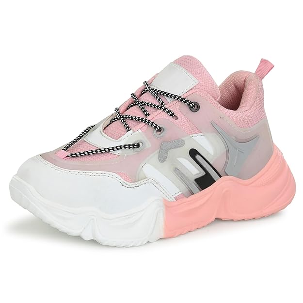 Girls and Women Lightweight Mesh High Heel Casual Sneakers Trendy Chunky Sports Shoes