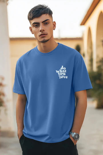 Contemporary Men’s Dream & Do Oversized Tee Comfortable Daily Wear