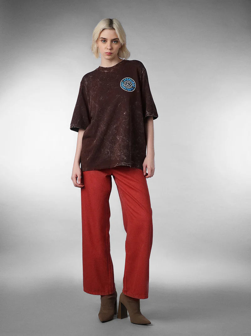 Cute and Trendy Women’s SpongeBob Oversized T Shirt with Vintage Distressed Print