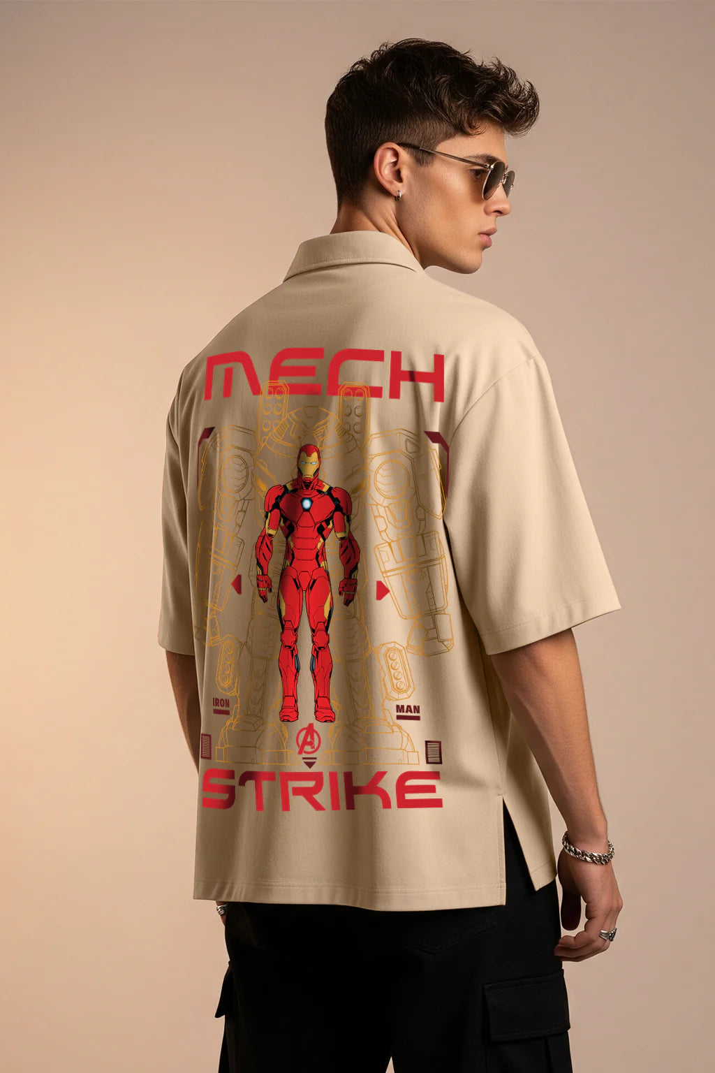 Cotton Man Swanwhite Oversized Printed Shirt Comfortable Everyday Wear