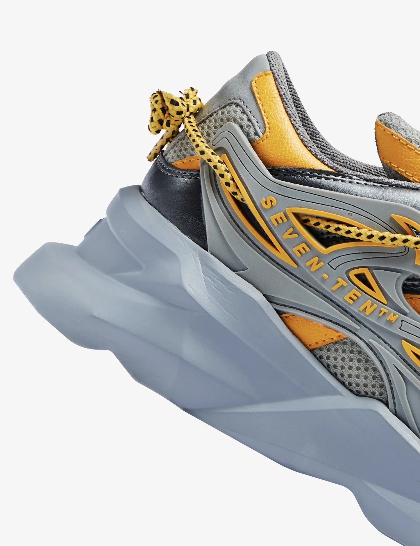 Classic Canary Yellow Low Top Chunky Sneakers for Men with Durable Rubber Outsole and Timeless Look