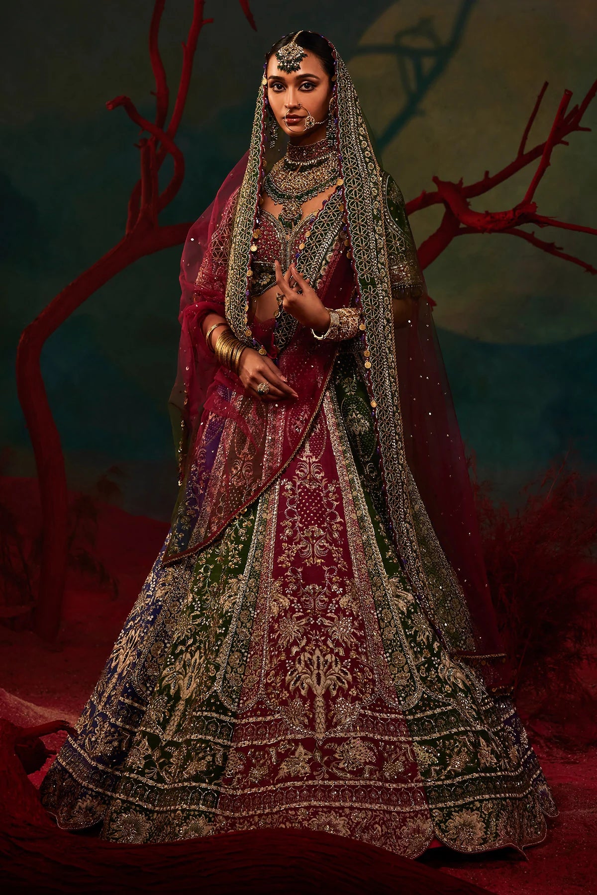 Graceful Mohini Bridal Lehenga with Heavy Work for Special Occasions