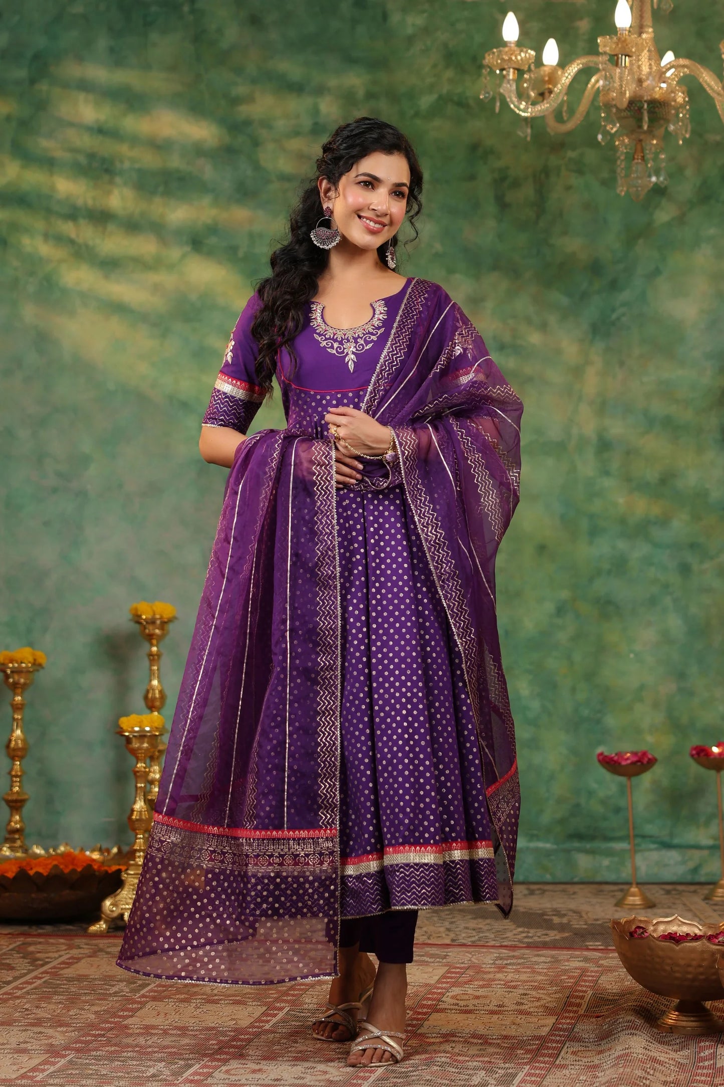 Glamorous Ragini Anarkali Suit Set with Intricate Work Perfect for Special Events