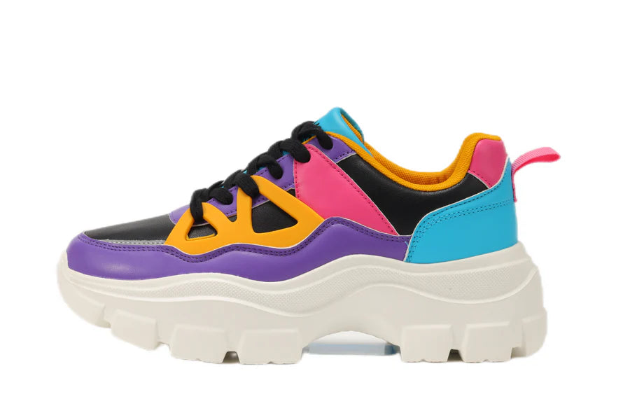 Comfortable Marcella Purple Sneakers with Retro Design for All Day Wear