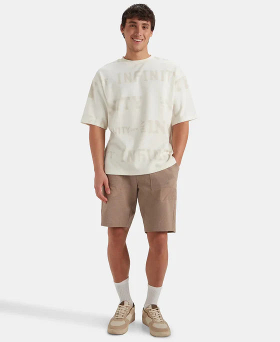 Men Loose Fit Oversized T Shirt Made from Super Combed Cotton Rich with Graphic Design for Stylish Everyday Look