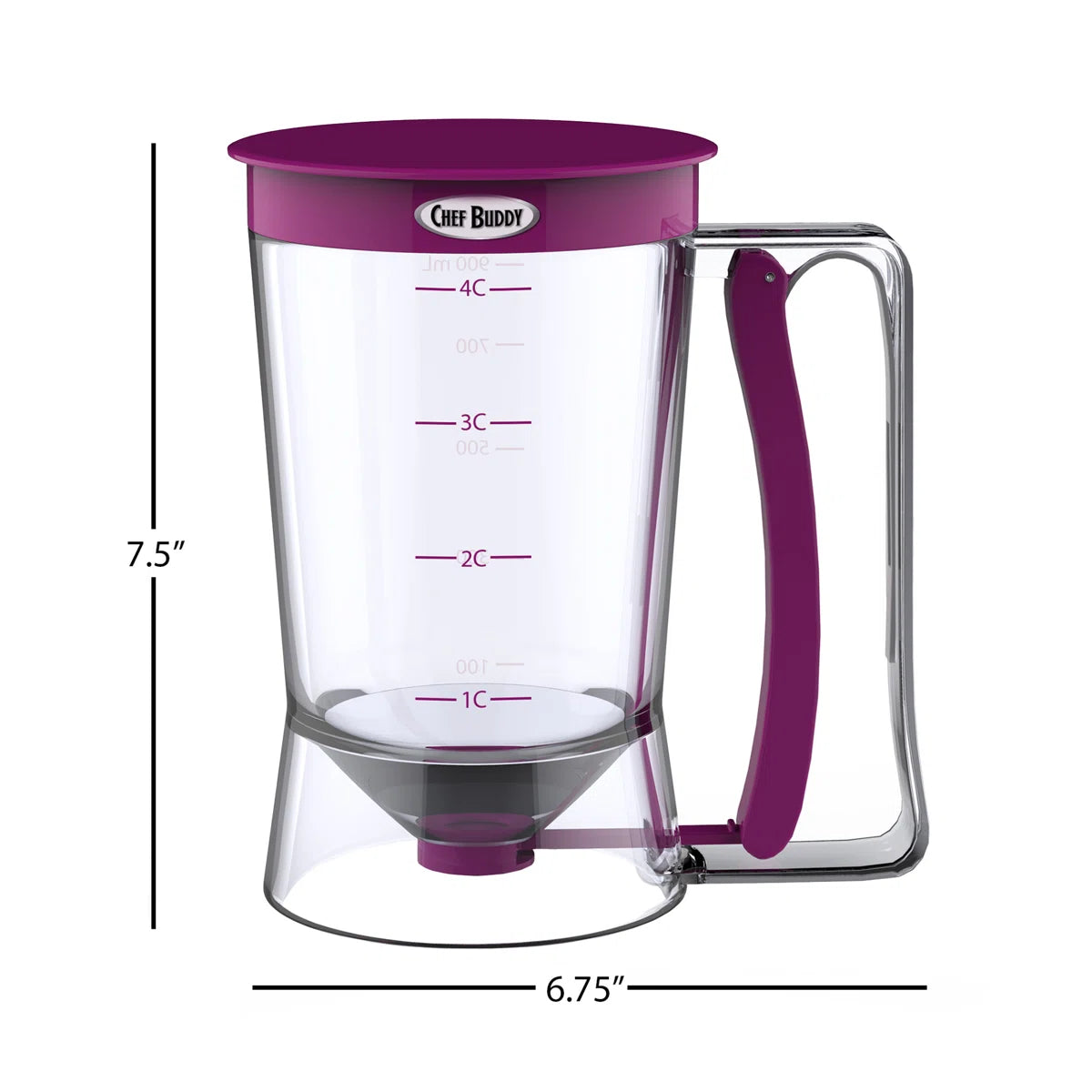 Squeeze Handle Batter Dispenser for Perfect Muffins and Waffles