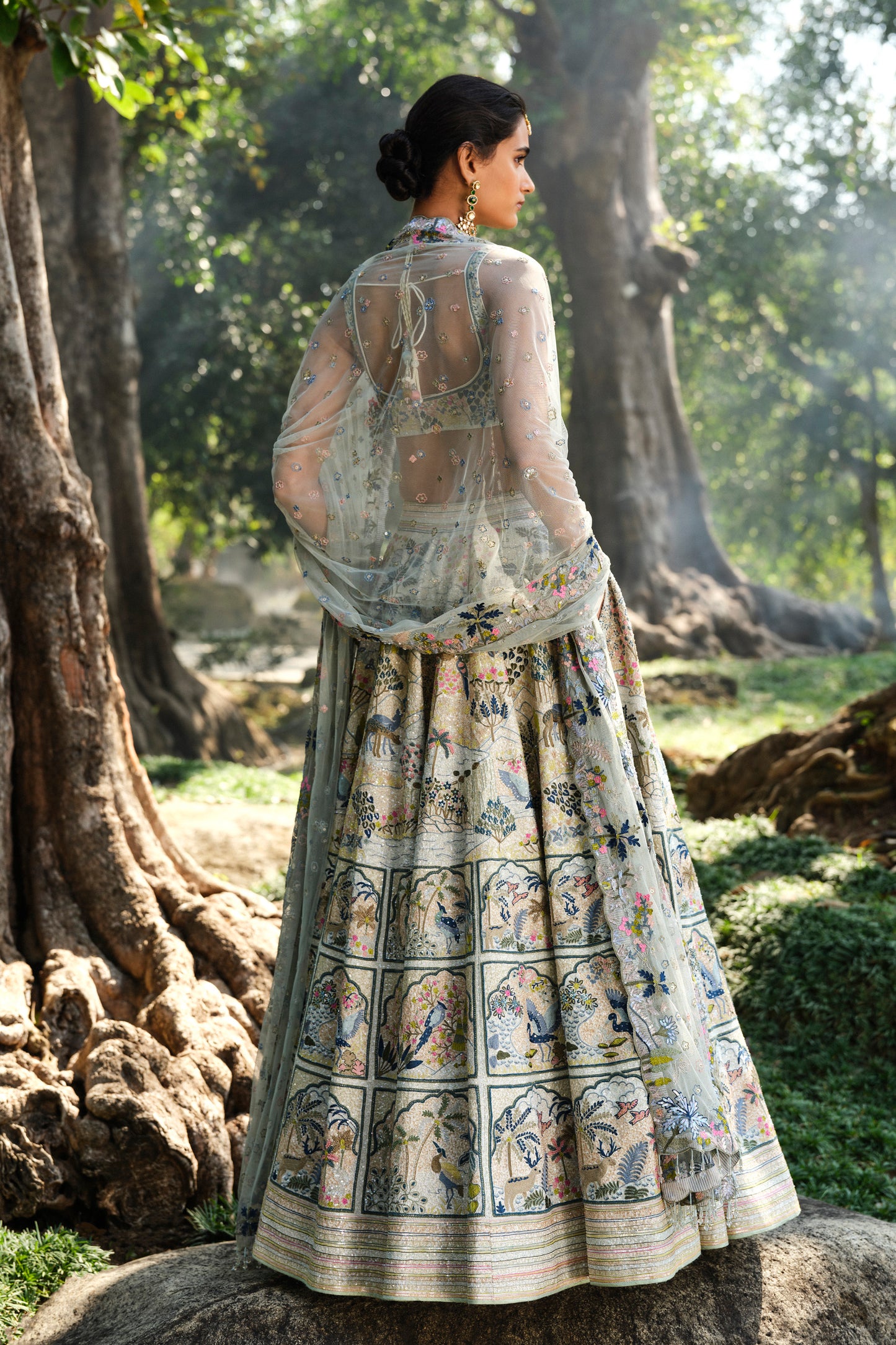 Stunning Woodelia Embroidered Silk Lehenga Set Crafted for Wedding Functions and Festive Wear