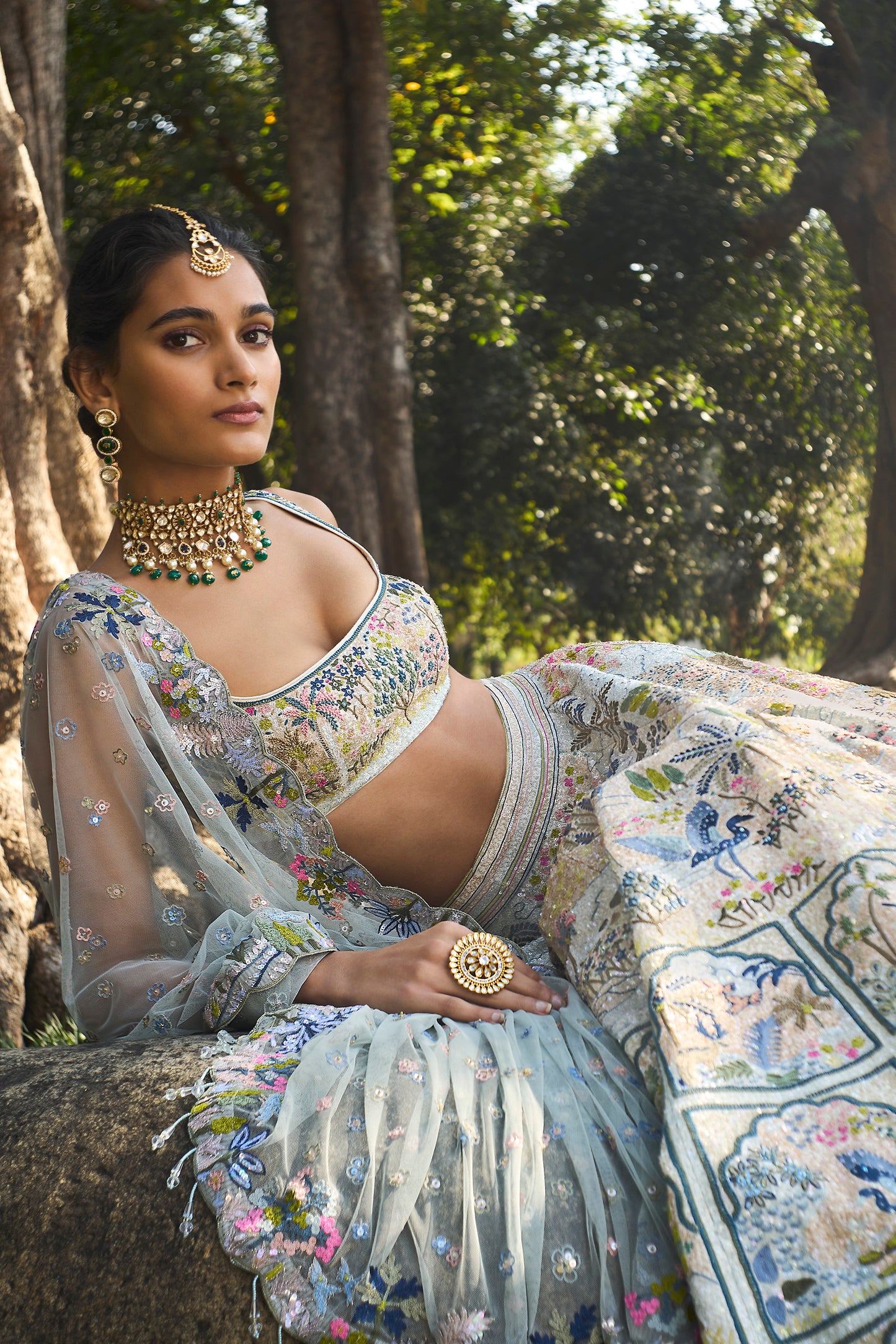 Stunning Woodelia Embroidered Silk Lehenga Set Crafted for Wedding Functions and Festive Wear