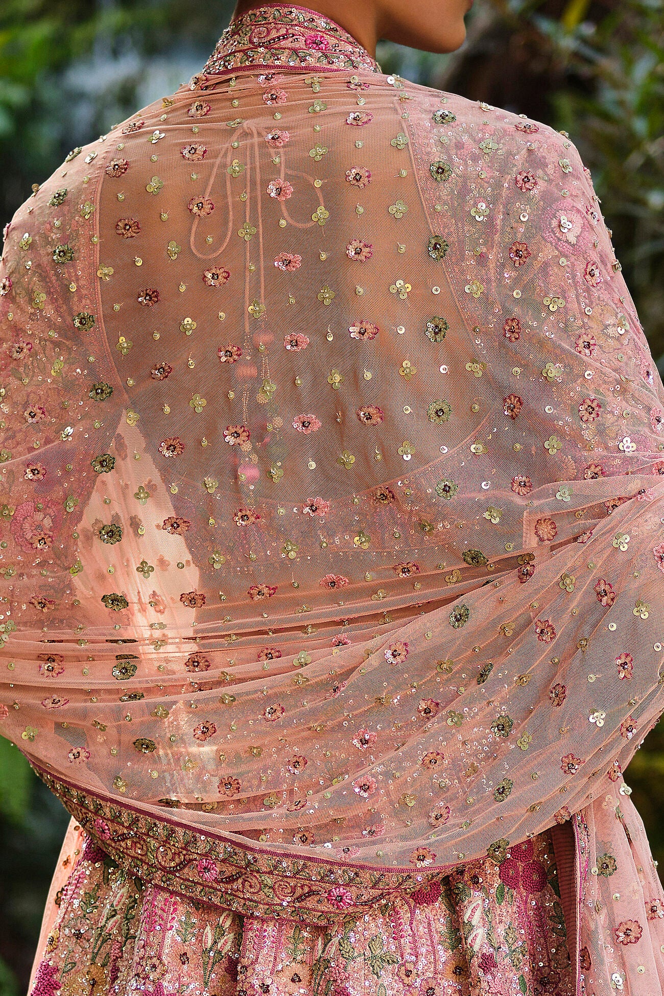 Contemporary Florarose Silk Lehenga Set with Intricate Embroidery Perfect for Glamorous Wedding Looks