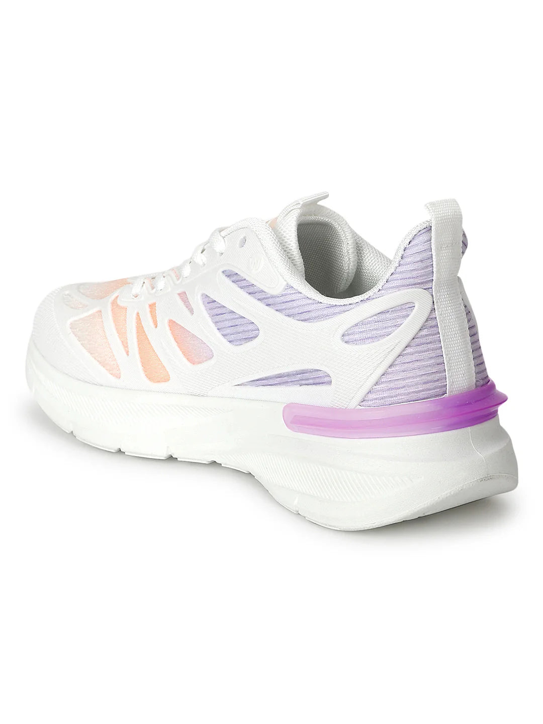 Multi Purpose White Lace Up Sneakers for Sports Fitness and Daily Wear