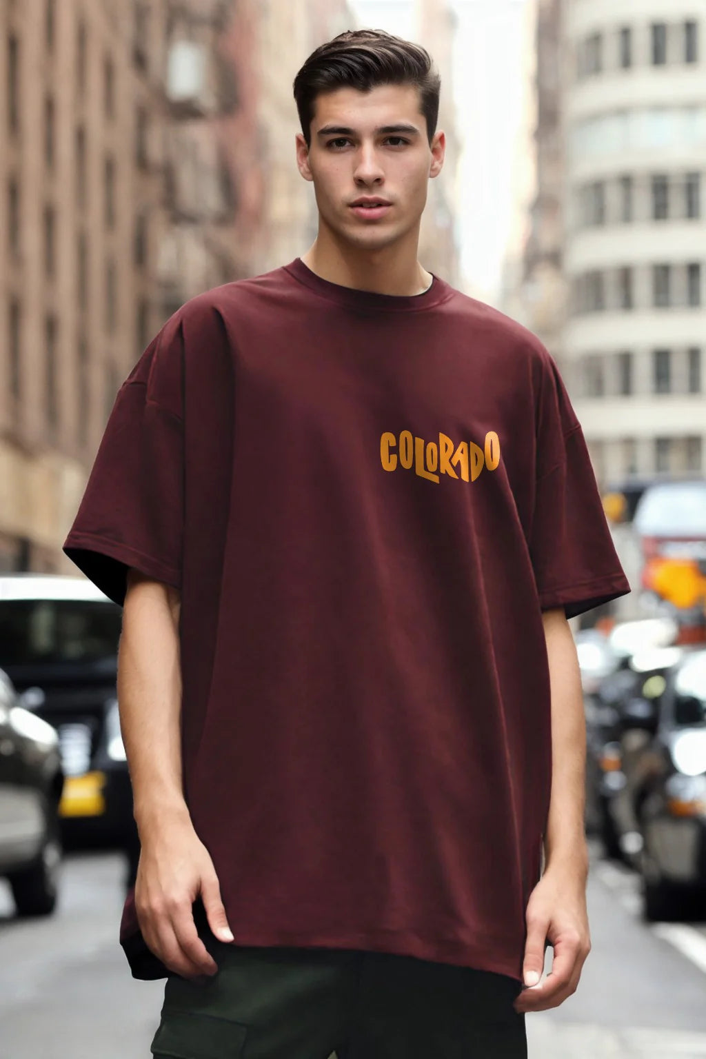 Stylish Colorado Oversized Tee Men’s Casual and Holiday Streetwear Style