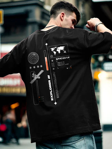 High Quality Explorer Oversized T Shirt for Men with Modern Design for Urban and Casual Look