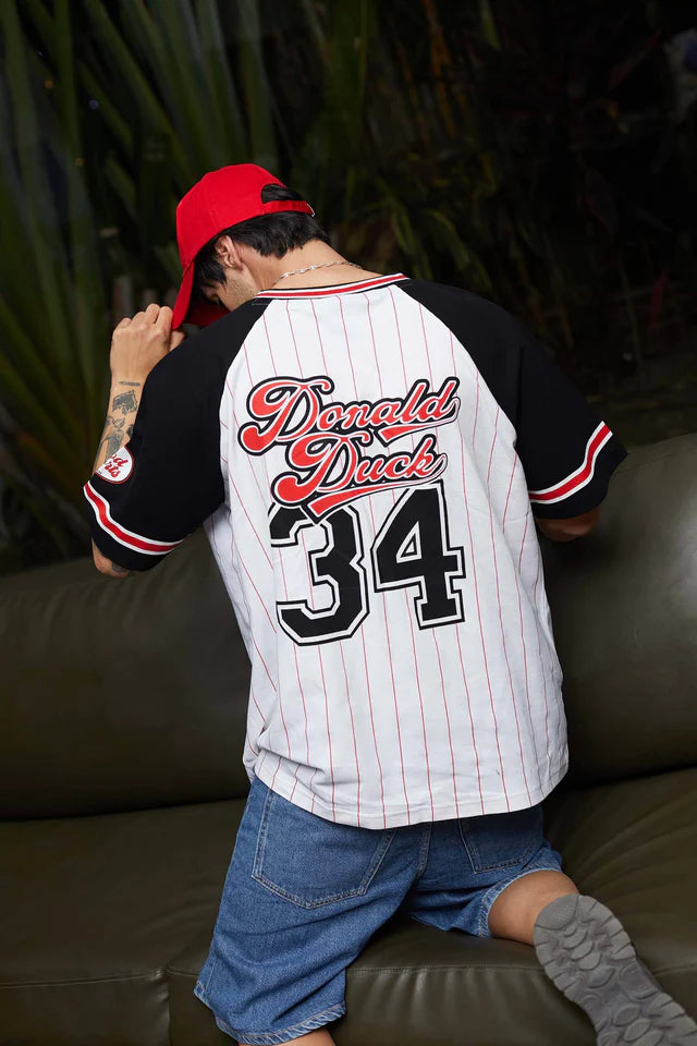 Premium Donald Duck Oversized Jersey Graphic Printed Relaxed Fit T-Shirt