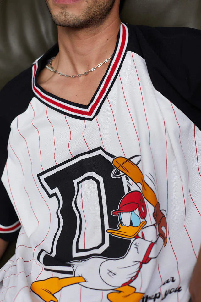 Premium Donald Duck Oversized Jersey Graphic Printed Relaxed Fit T-Shirt
