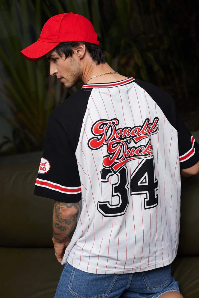 Premium Donald Duck Oversized Jersey Graphic Printed Relaxed Fit T-Shirt
