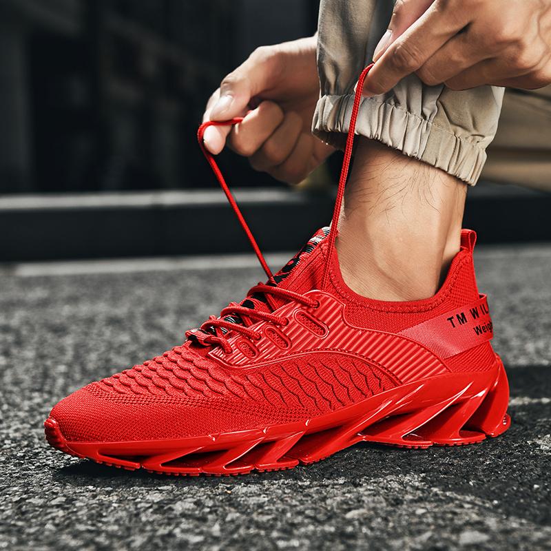Everyday Wear Men’s Plus Size Lightweight Fly Woven Casual Sports Shoes with Modern Urban Styling