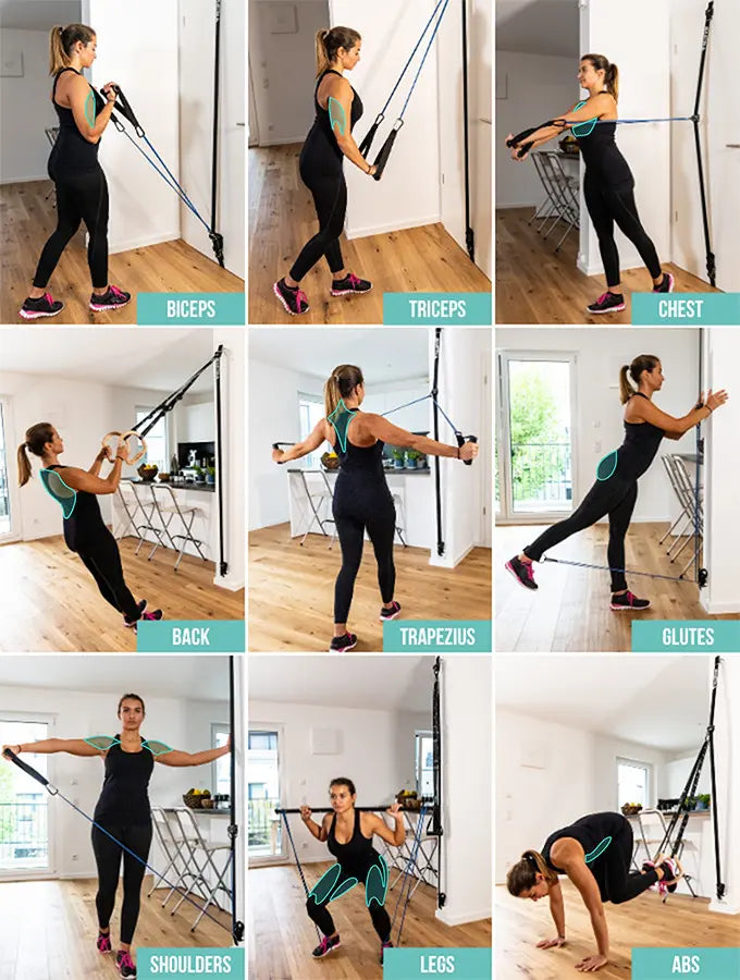 Full Body Versatile Sling and Resistance Trainer for Training Anywhere