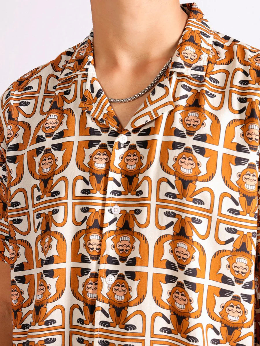 Versatile Monkeyverse Men’s Shirt with Unique Design and Comfortable Silhouette