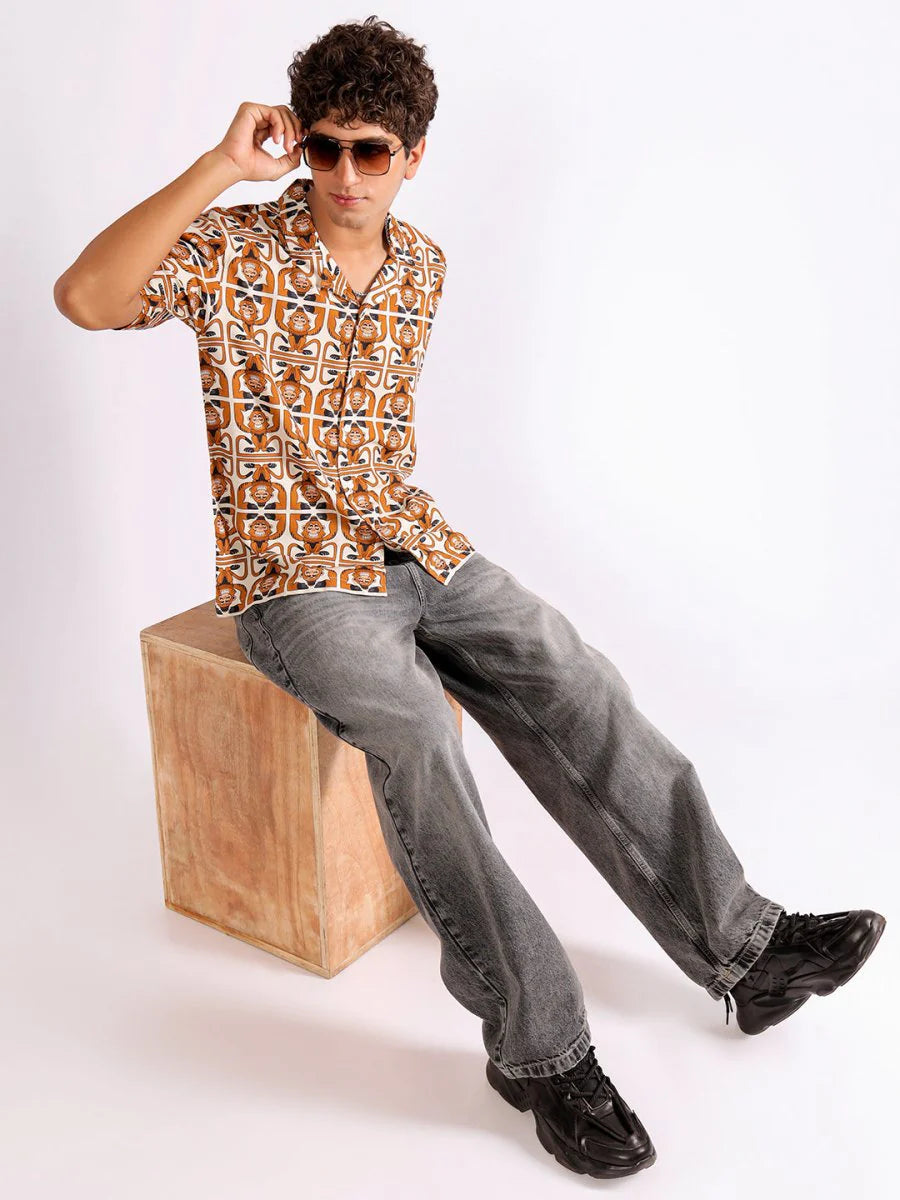Versatile Monkeyverse Men’s Shirt with Unique Design and Comfortable Silhouette