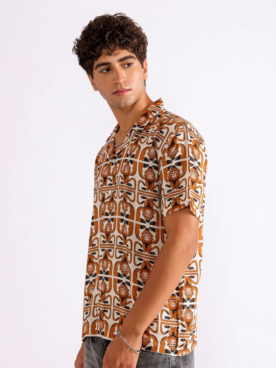 Versatile Monkeyverse Men’s Shirt with Unique Design and Comfortable Silhouette