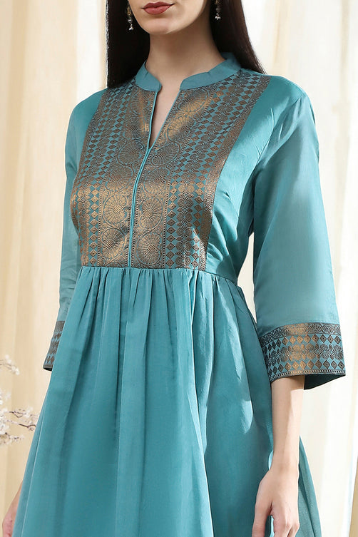 Comfortable and Elegant Yarn Dyed Flared Kurta for Women Perfect for Office, Casual, and Festive Wear