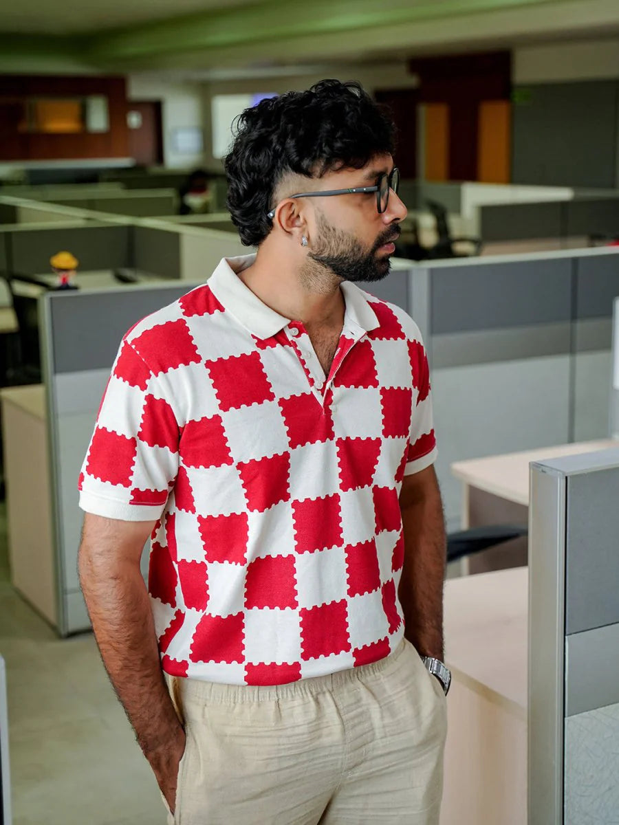 Retro Style Polo T Shirt for Men Perfect for Everyday Outfits, Smart Casual Wear, and Summer Fashion