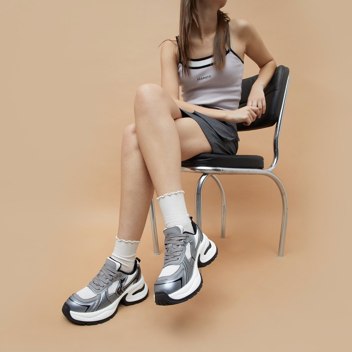 Contemporary Colourblock High-Top Sneakers Lightweight Comfortable Fashion Sneakers
