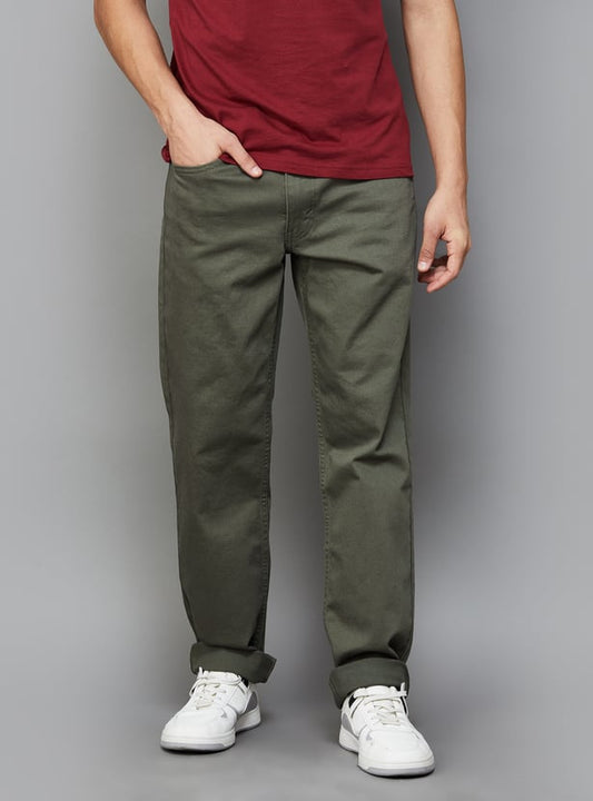 Men’s Solid Comfort Fit Denim Jeans with Classic Style and Versatile Wear