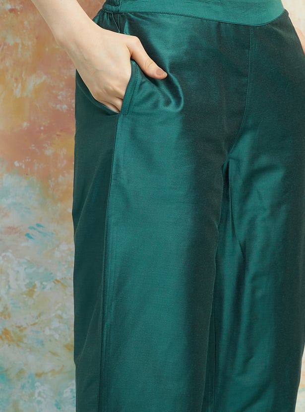 Premium Ethnic Women’s Straight Kurta Set with Handcrafted Embroidery and Coordinated Pants or Palazzo