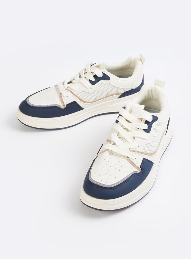 Stylish Men’s Colourblock Sneakers with Comfortable Cushioned Sole and Modern Design