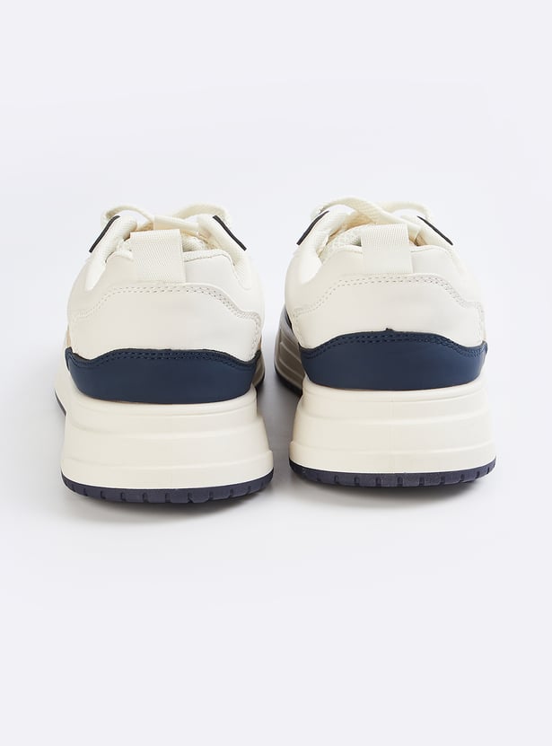 Stylish Men’s Colourblock Sneakers with Comfortable Cushioned Sole and Modern Design