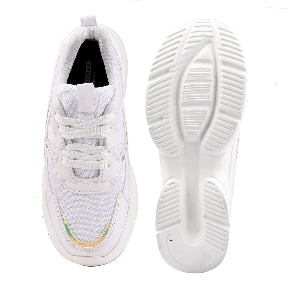 White Sneakers Shoes for Women Comfortable Everyday Walking and Casual Outfits