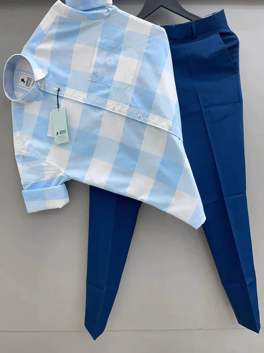 Men’s Stylish Shirt and Trouser Set for Office, Work, and Casual Wear